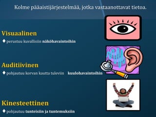 Aistit ja oppiminen | PDF
