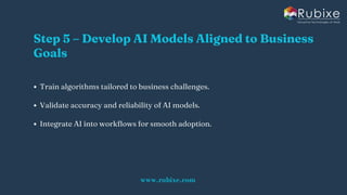 AI Strategy Consulting Process That Delivers Results | Rubixe | PDF