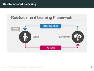 Reinforcement Learning
https://youtu.be/0X-NdPtFKq0?t=16m57s 4
 
