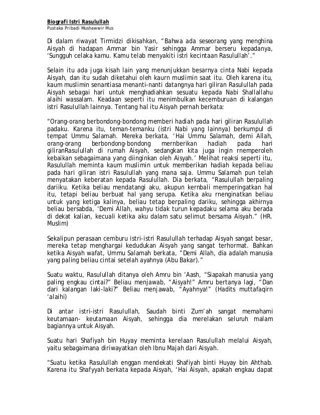 Aisyah binti abu bakar Aisyah binti abu bakar