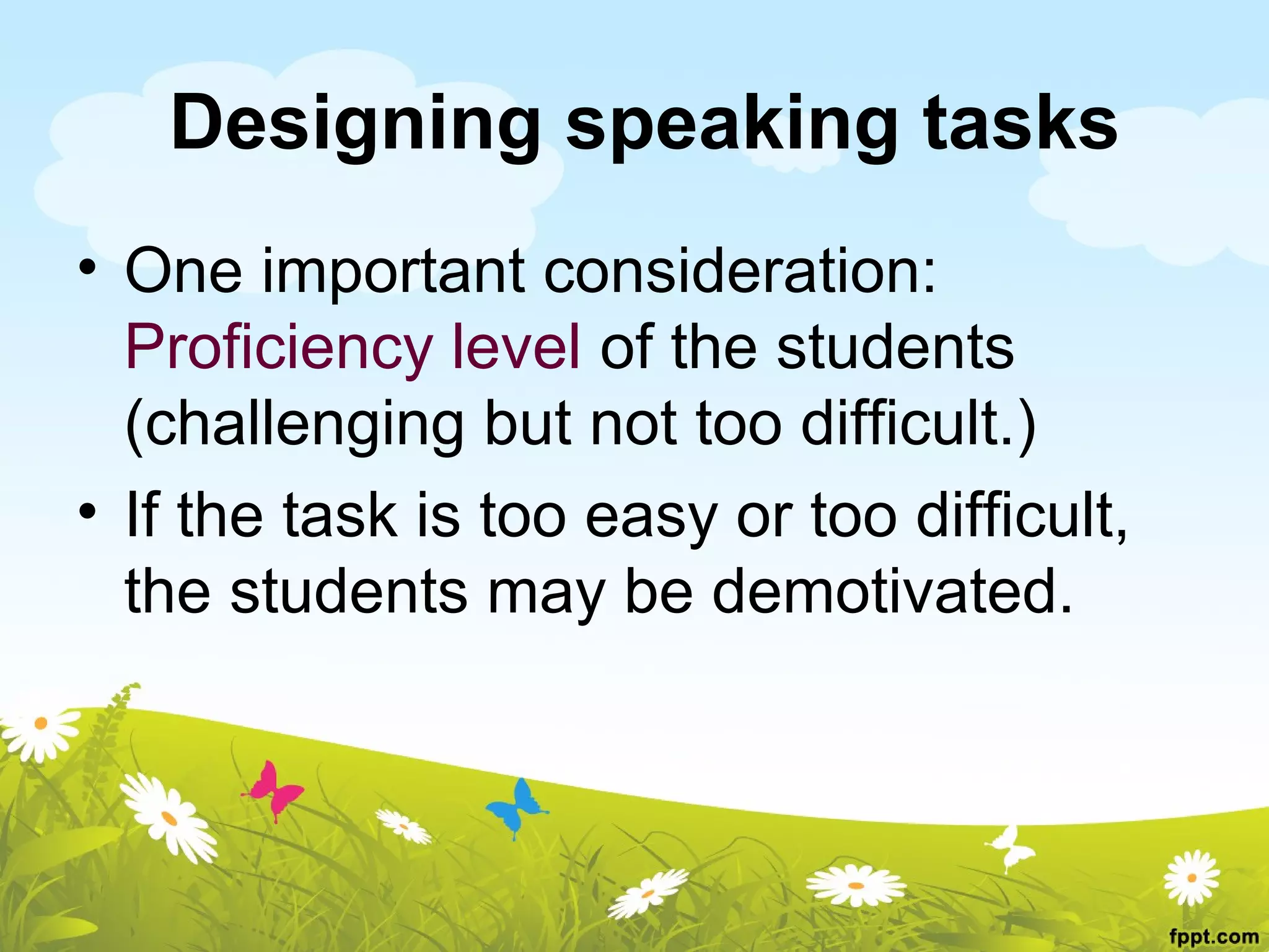 how to teach speaking | PPT