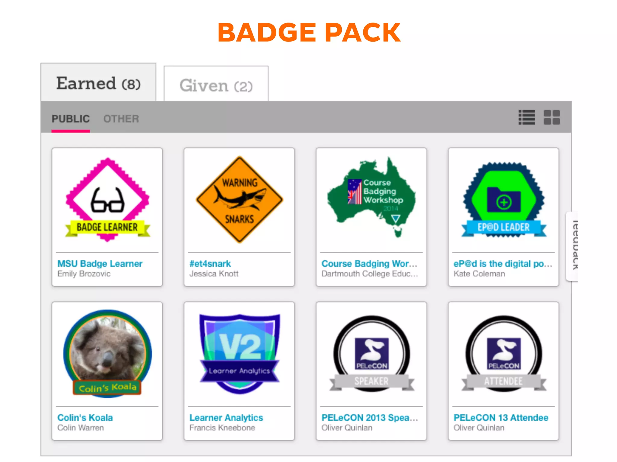 BADGE PACK
 