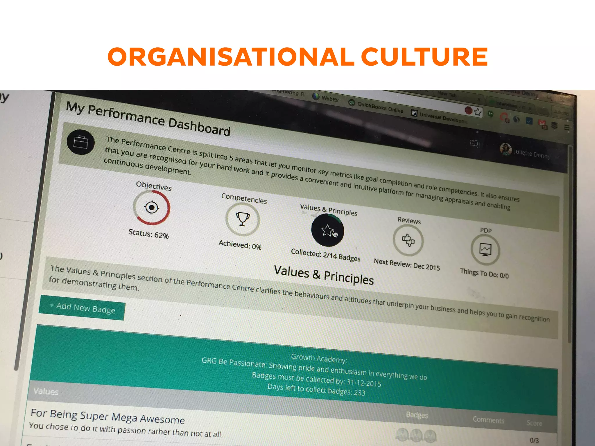 ORGANISATIONAL CULTURE
 