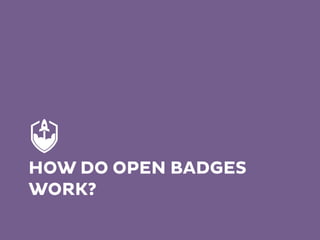 HOW DO OPEN BADGES
WORK?
 
