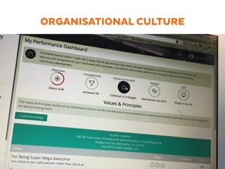 ORGANISATIONAL CULTURE
 