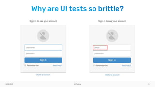 Ui/ml Log Using ML to make your UI tests more robust | PPTX