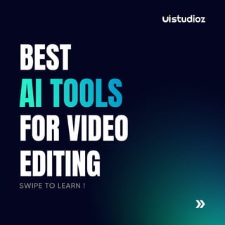 BEST
FOR VIDEO
EDITING
SWIPE TO LEARN !
 