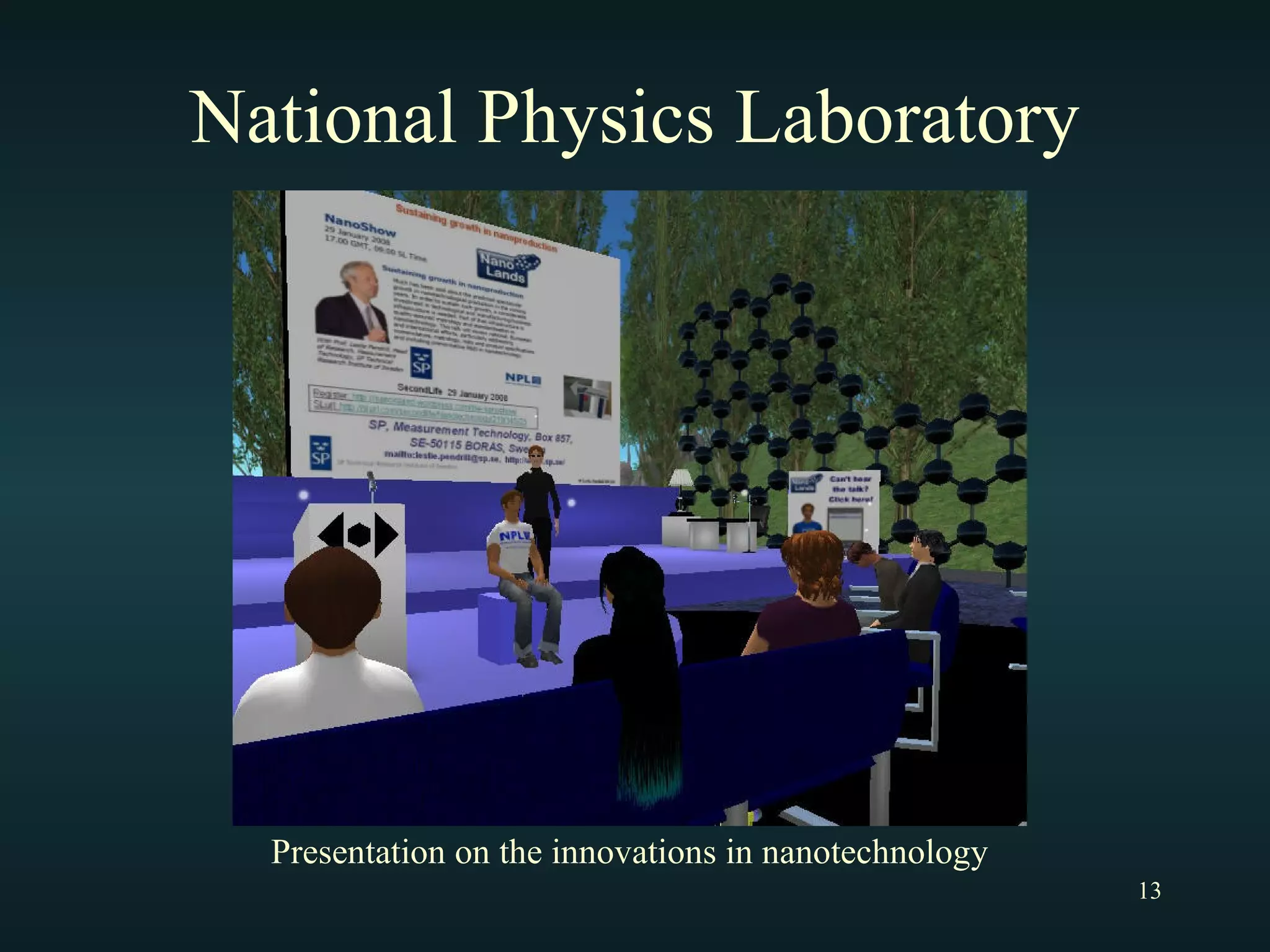 National Physics Laboratory Presentation on the innovations in nanotechnology 