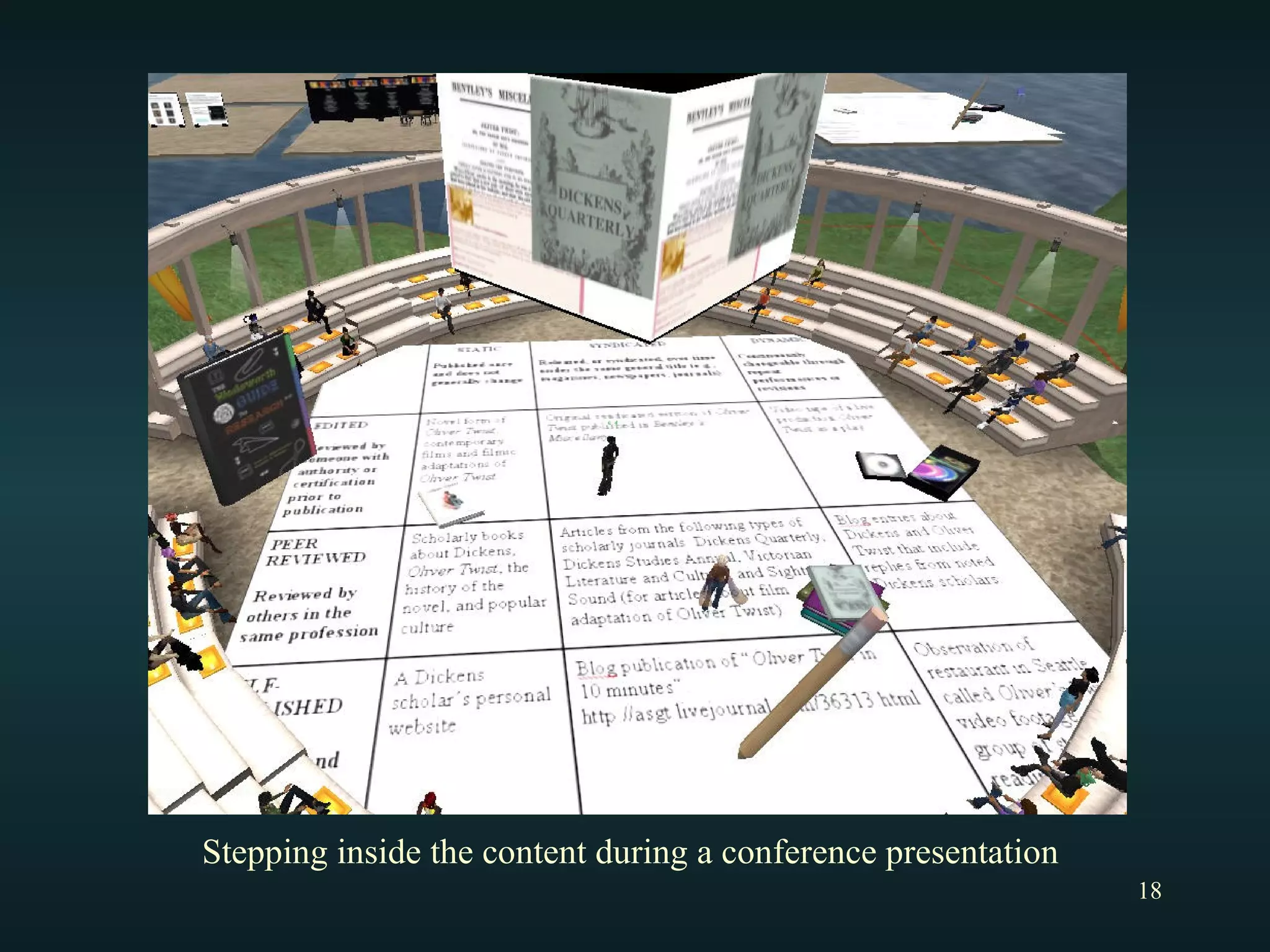 Stepping inside the content during a conference presentation 