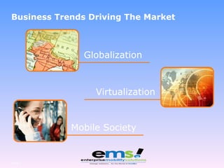 Page  Business Trends Driving The Market Globalization Mobile Society Virtualization 