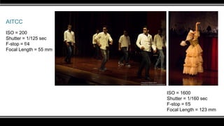 AITCC
ISO = 200
Shutter = 1/125 sec
F-stop = f/4
Focal Length = 55 mm
ISO = 1600
Shutter = 1/160 sec
F-stop = f/5
Focal Length = 123 mm
 