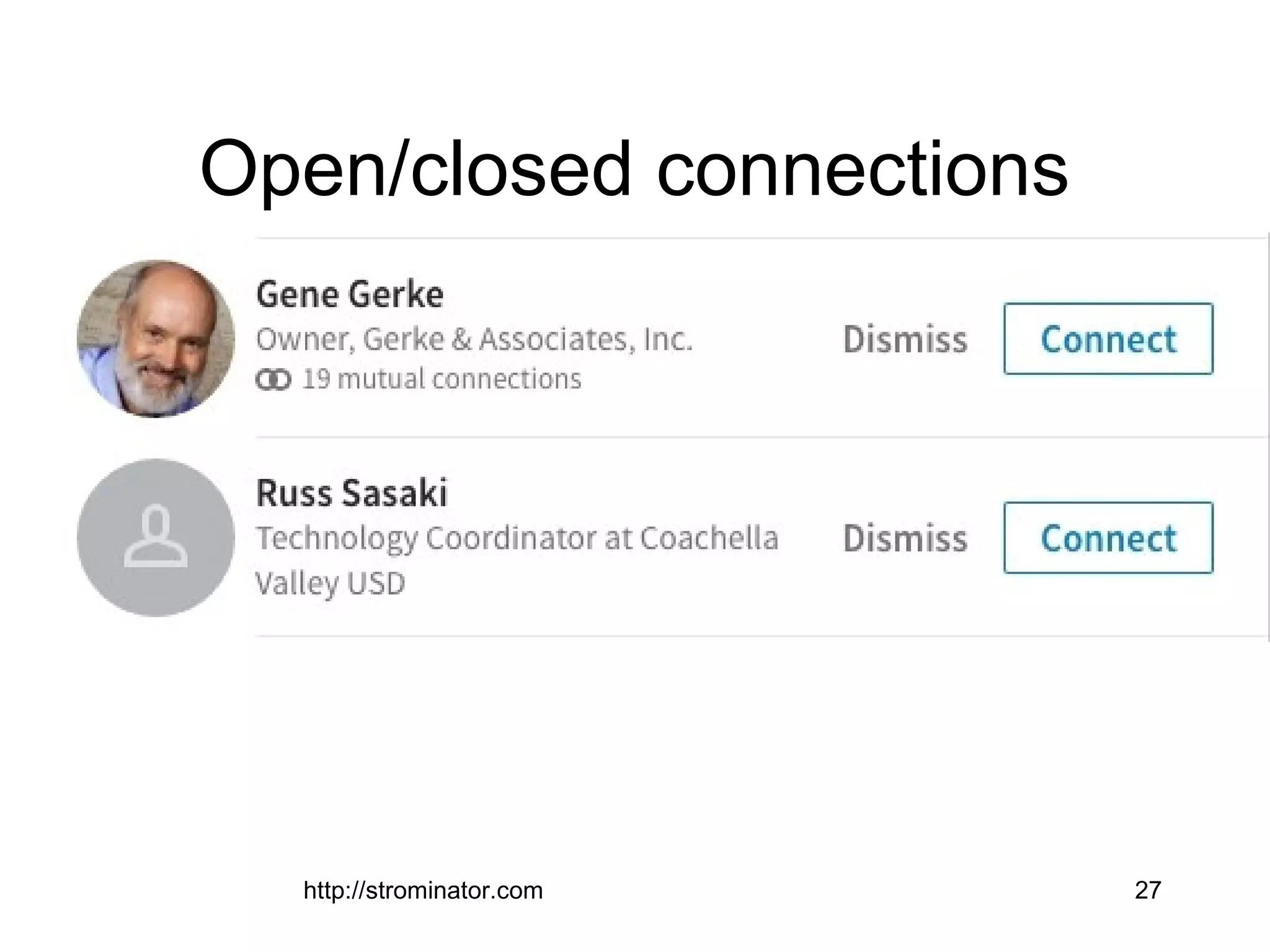 Open/closed connections
http://strominator.com 27
 