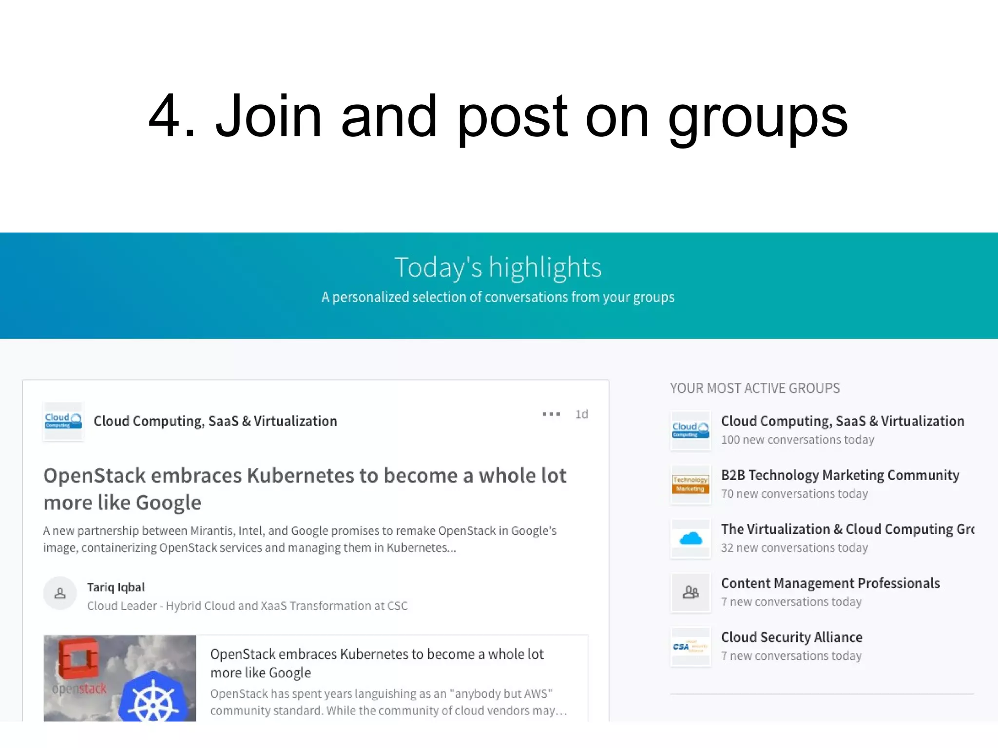 4. Join and post on groups
http://strominator.com 34
 