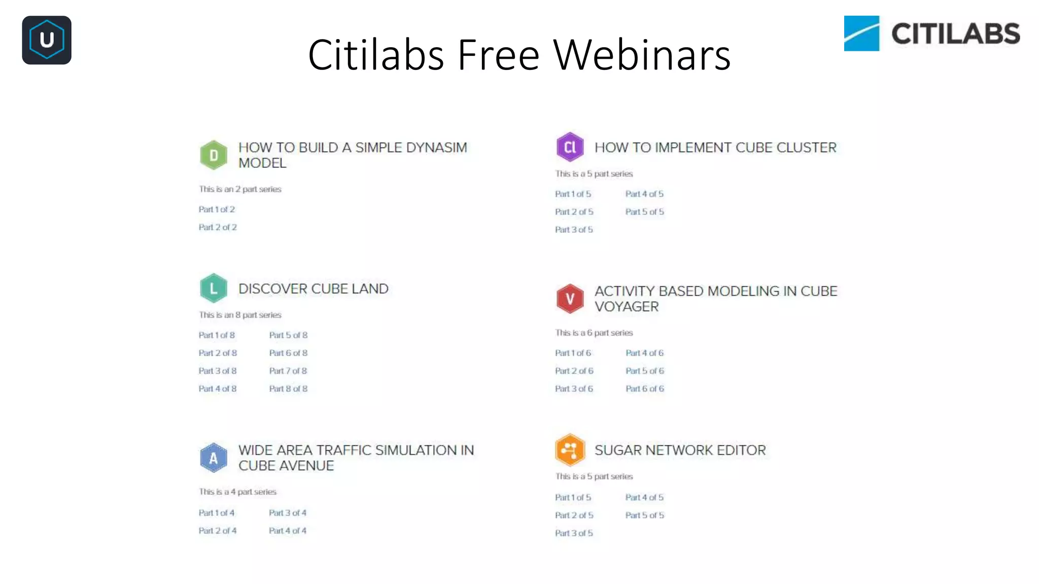 Citilabs Free Webinars
 
