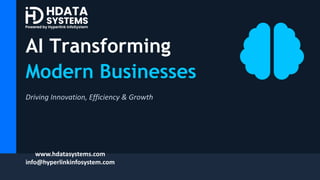 Artificial Intelligence Transforming Modern Businesses | PDF