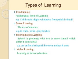concept of learning | PPTX