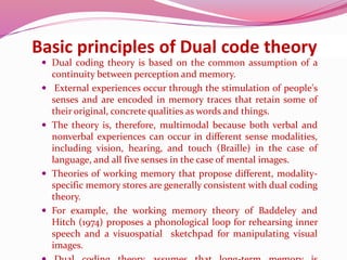 Aittpavio's dual coding theory | PPT