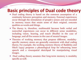 Aittpavio's dual coding theory | PPT