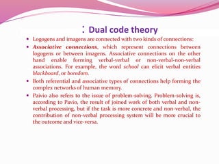 Aittpavio's dual coding theory | PPT