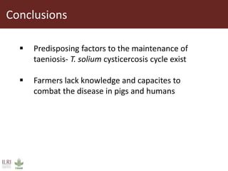 Taenia solium cysticercosis: Risk factors, perceptions and practices in smallholder pig production systems in Uganda