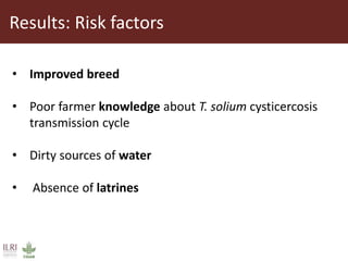 Taenia solium cysticercosis: Risk factors, perceptions and practices in smallholder pig production systems in Uganda
