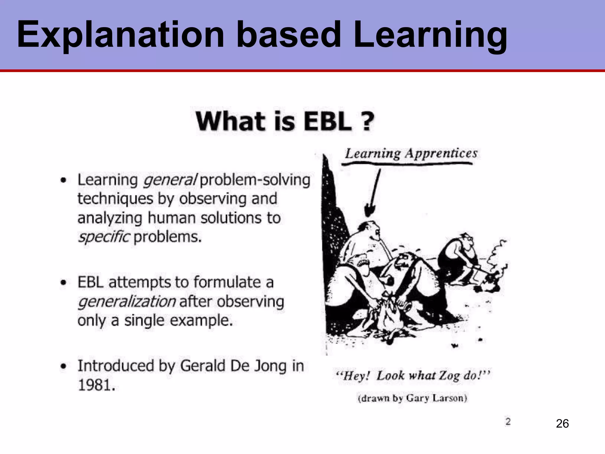 Explanation based Learning
26
 