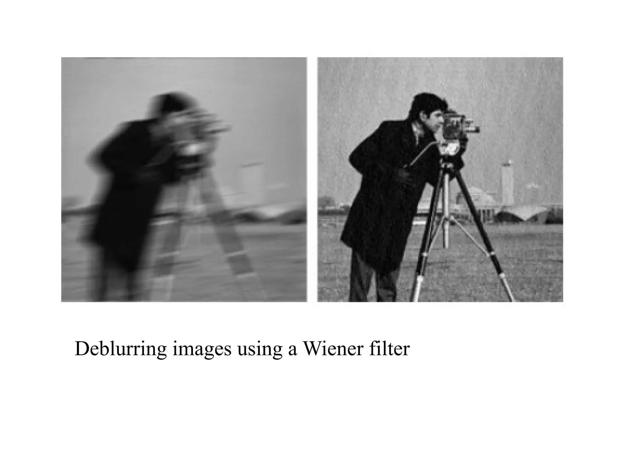 Deblurring images using a Wiener filter
 