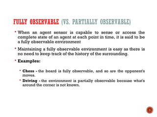 Observable Examples Comprehensive Overview of Rational Agents and AI Environment Types | PPT