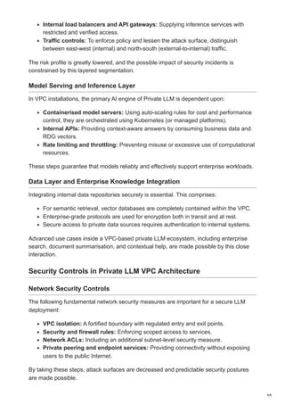 Private LLM in VPC: Reference Architecture and Security Controls | PDF