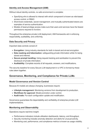 Private LLM in VPC: Reference Architecture and Security Controls | PDF