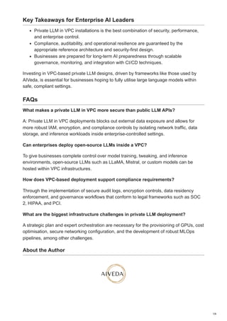 Private LLM in VPC: Reference Architecture and Security Controls | PDF
