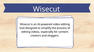 AI VIDEO EDITING TOOLS FOR REELS AND SHORTS | PPTX