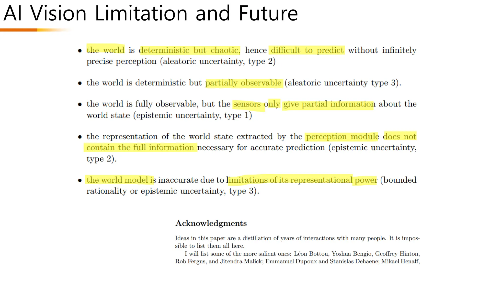 AI Vision Limitation and Future
 