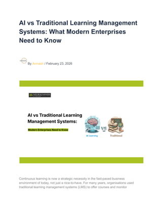 AI vs Traditional Learning Management Systems: What Modern Enterprises ...