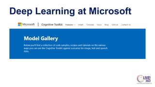 Deep Learning at Microsoft
 