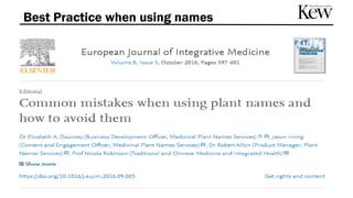 Best Practice when using names
45
 