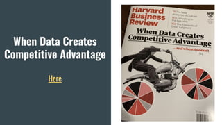 When Data Creates
Competitive Advantage
Here