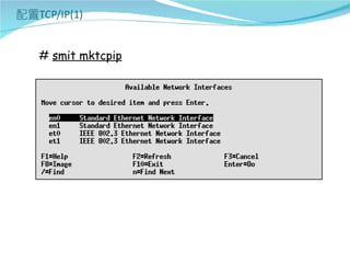 # smit mktcpip
 