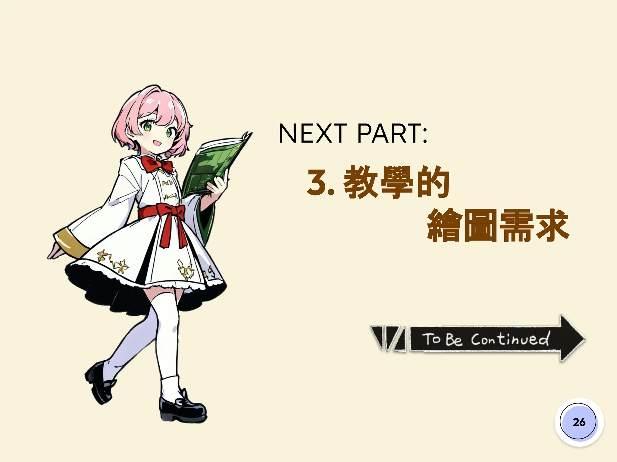 NEXT PART:
3. 教學的
繪圖需求
26
 