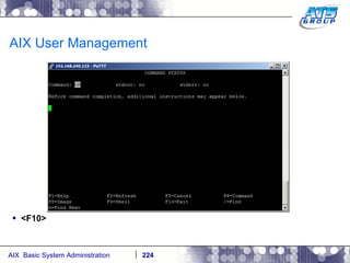 AIX User Management <F10> 