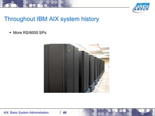 Throughout IBM AIX system history More RS/6000 SPs 