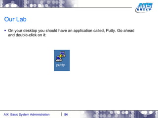 Our Lab On your desktop you should have an application called, Putty. Go ahead and double-click on it: 