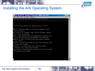 Installing the AIX Operating System 