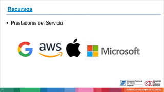 21
• Prestadores del Servicio
Recursos
 