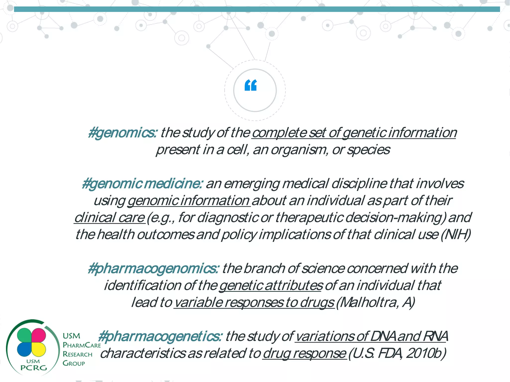 Pharmacogenomics as a tool for Personalized medicine | PDF