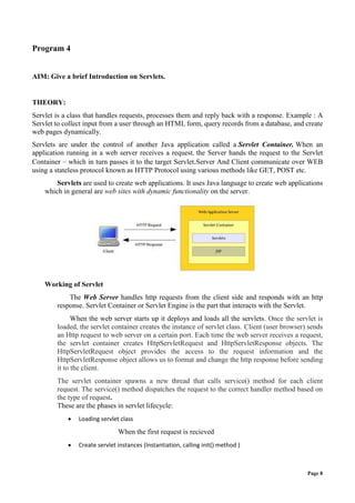 Advance Java Practical file | PDF