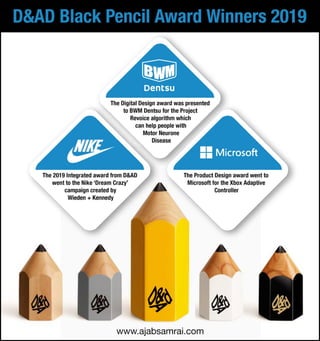 D&AD Black Pencil Award Winners 2019