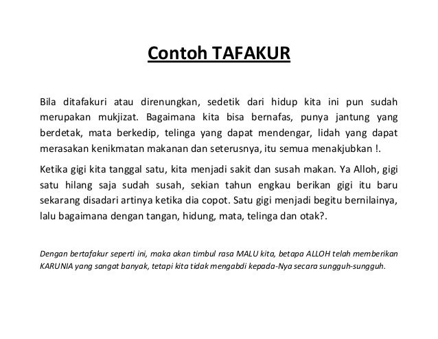 TAFAKUR