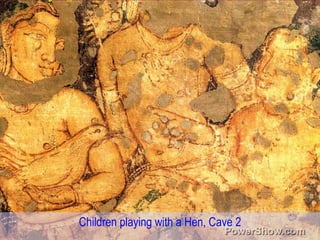 Children playing with a Hen, Cave 2<br />
