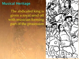 Musical Heritage<br />The abdicated king is<br />given a royal send off<br />with musician forming<br />part of the proces...